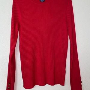 Fitted Crew Neck Sweater